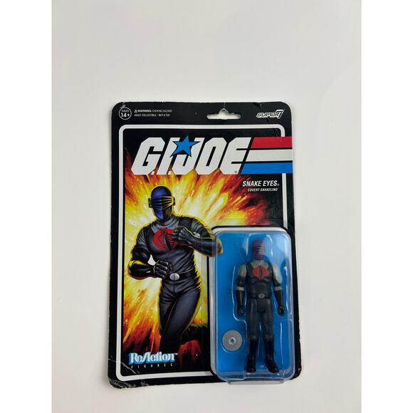 GI Joe Snake Eyes Covert Snakeling Super7 ReAction 3.75 in Sealed 2022 - Picture 1 of 4